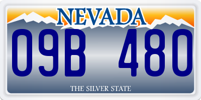 NV license plate 09B480