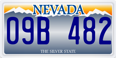 NV license plate 09B482