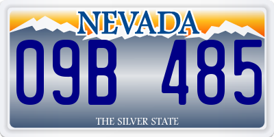 NV license plate 09B485