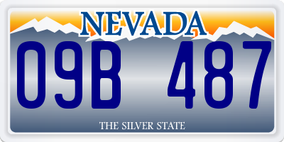 NV license plate 09B487
