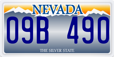 NV license plate 09B490