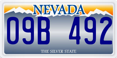 NV license plate 09B492