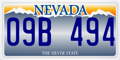 NV license plate 09B494