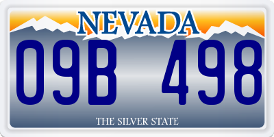 NV license plate 09B498