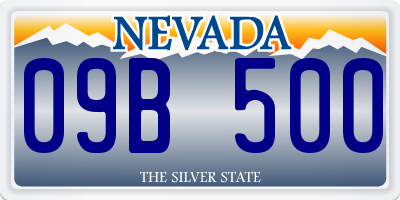 NV license plate 09B500