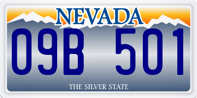 NV license plate 09B501