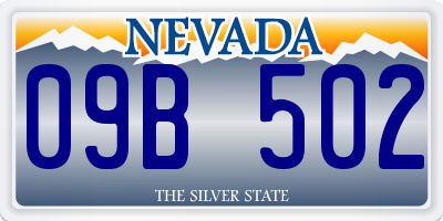 NV license plate 09B502