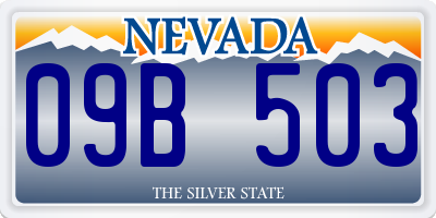NV license plate 09B503