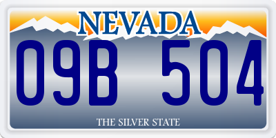 NV license plate 09B504