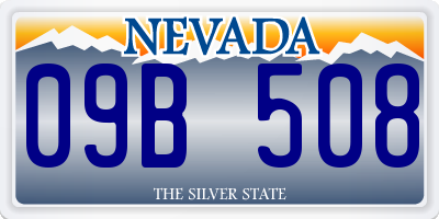NV license plate 09B508
