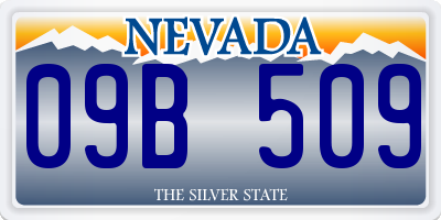 NV license plate 09B509