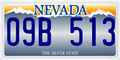 NV license plate 09B513