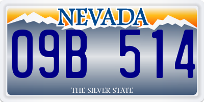 NV license plate 09B514