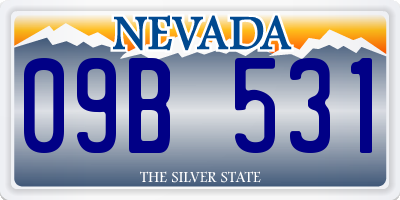 NV license plate 09B531