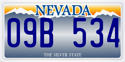 NV license plate 09B534