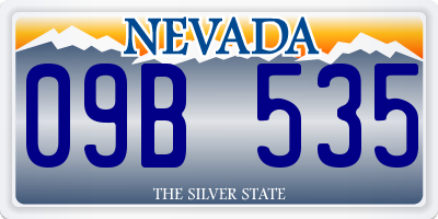 NV license plate 09B535