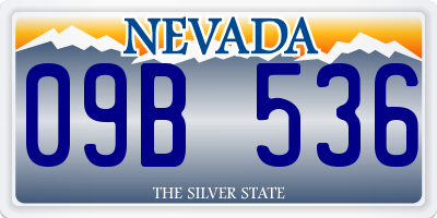 NV license plate 09B536