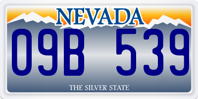 NV license plate 09B539