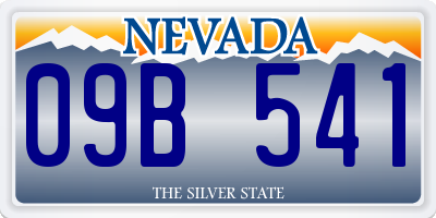 NV license plate 09B541