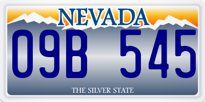 NV license plate 09B545