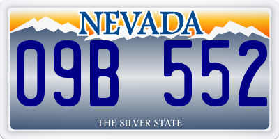 NV license plate 09B552