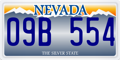 NV license plate 09B554