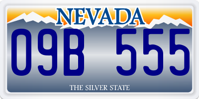 NV license plate 09B555