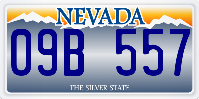 NV license plate 09B557