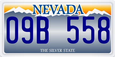 NV license plate 09B558