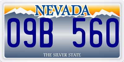 NV license plate 09B560