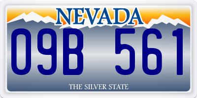 NV license plate 09B561