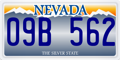 NV license plate 09B562