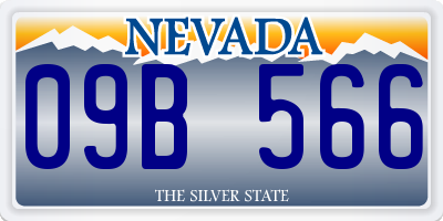 NV license plate 09B566