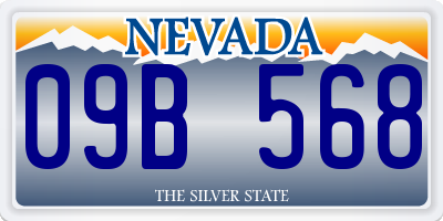 NV license plate 09B568