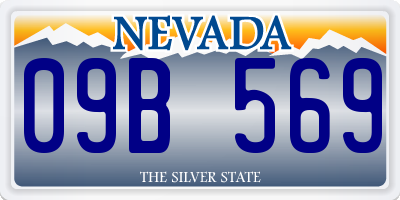 NV license plate 09B569