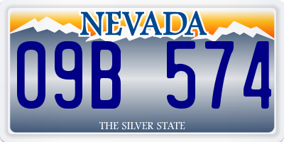 NV license plate 09B574