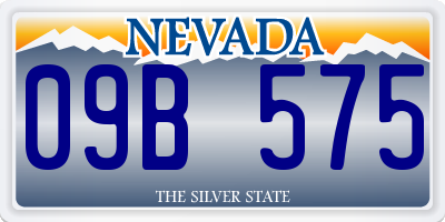 NV license plate 09B575