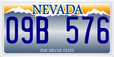 NV license plate 09B576