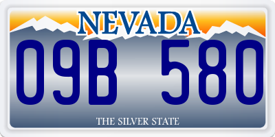 NV license plate 09B580