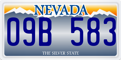 NV license plate 09B583