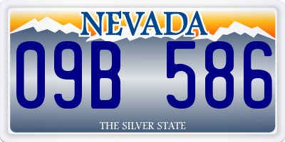 NV license plate 09B586