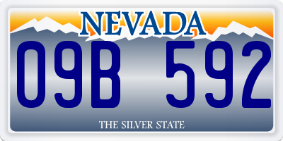 NV license plate 09B592