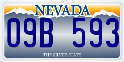 NV license plate 09B593