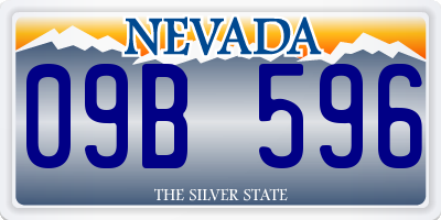 NV license plate 09B596