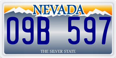 NV license plate 09B597