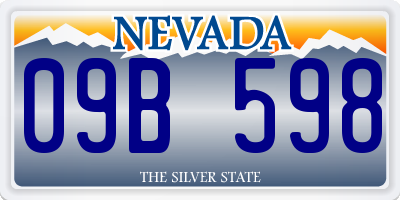 NV license plate 09B598