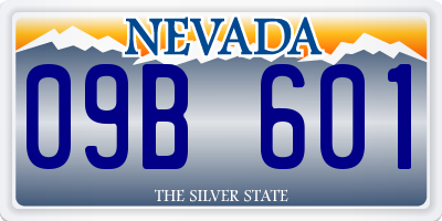 NV license plate 09B601