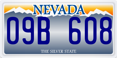 NV license plate 09B608