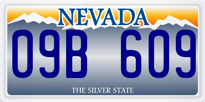 NV license plate 09B609