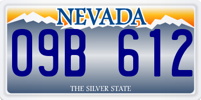 NV license plate 09B612